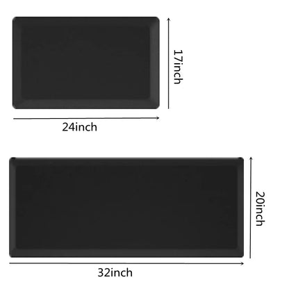 Thickened Waterproof PU Leather Standing Mat anti Slip Entrance Doormat Rugs Dirt-Resistant Mat anti Fatigue Comfort Kitchen Mat