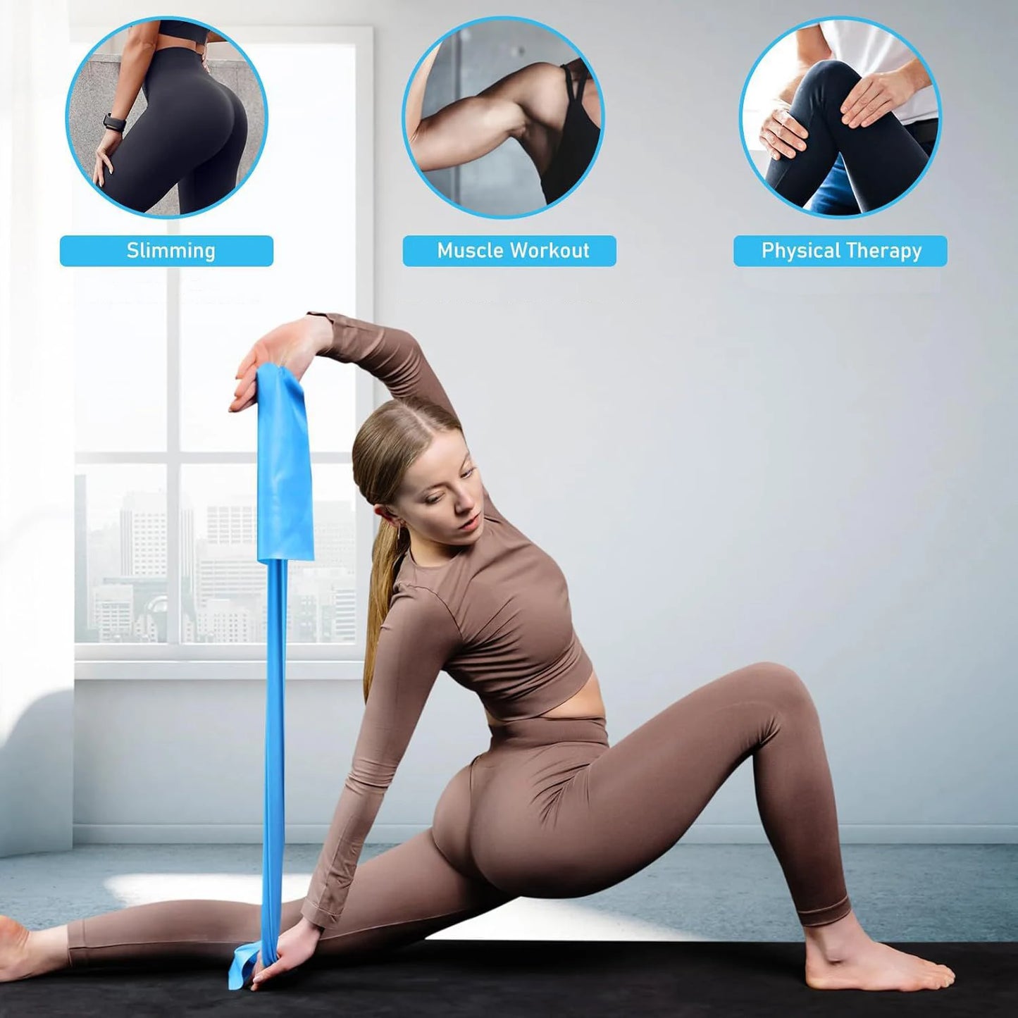 Resistance Band for Yoga & Pilates – For Lower Body, Physical Therapy